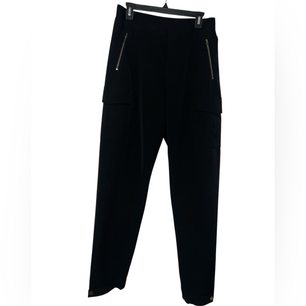Athleta Black High-Waisted cargo Pants with Zipper Pockets Sz 10